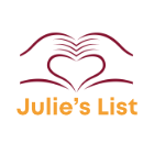 Julie's List website logo featuring two hands coming together to form a heart, symbolizing compassion and care.
