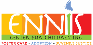 Ennis company logo with bold typography and globe graphic representing road marking and infrastructure services