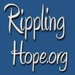 Logo in casual script font for Rippling Hope nonprofit